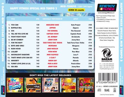 1-CD Happy Fitness Special Mid-Tempo 2 - Energy 4 Fitness – Image 2