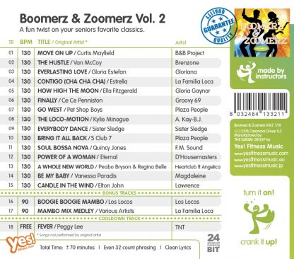 1-CD Boomerz & Zoomerz Vol. 2 (130) – Yes Fitness Music – Image 2