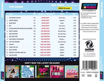 1-CD Five Songs – Energy 4 Fitness – Image 2