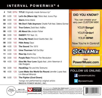 1-CD Interval Powermix 4 – Power Music – Image 2