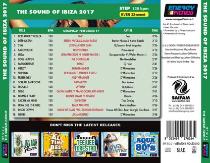 1-CD The Sounds of Ibiza 2017 (130) – Energy 4 Fitness – Image 2