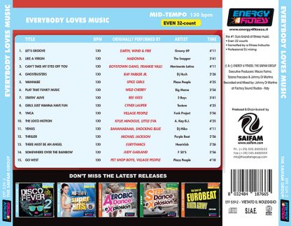 1-CD Everybody Loves Music (130) – Energy 4 Fitness – Image 2